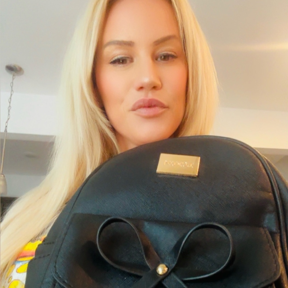 LCFUN Faux Leather Mini Backpack Purse with Bow – (EUC) ❤️